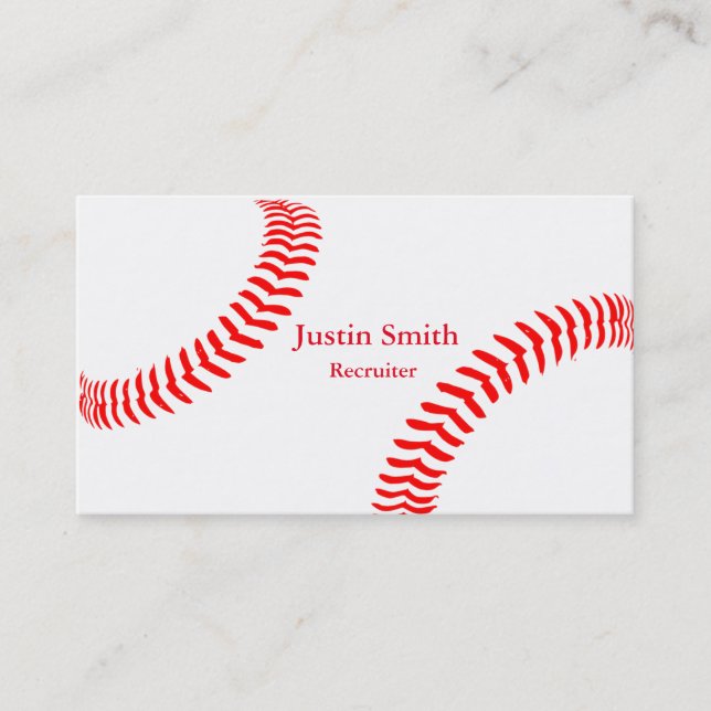 Baseball Themed Business Cards (Front)