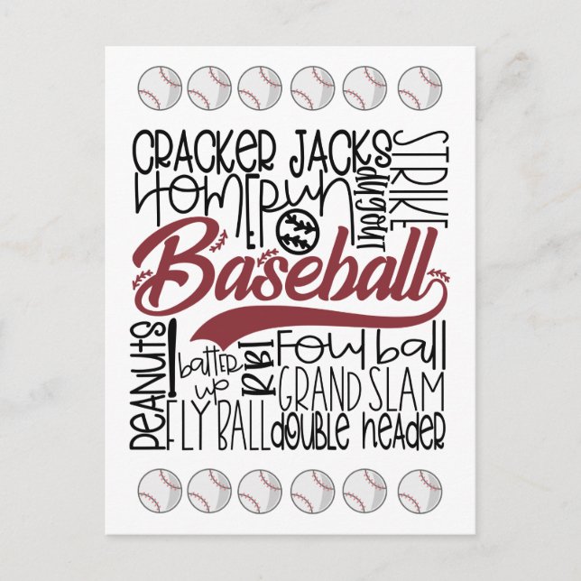 Baseball Themed Postcard (Front)