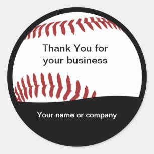 Baseball Themed Thank You Stickers