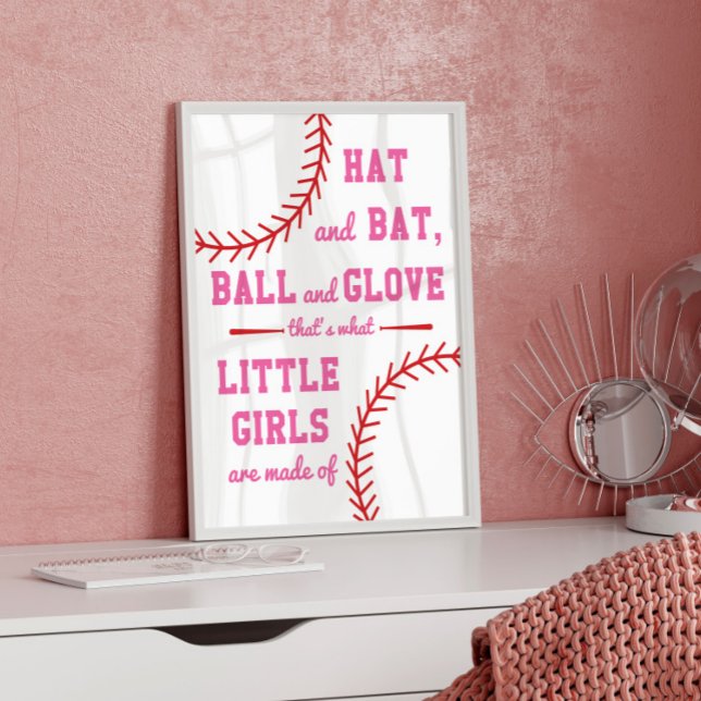 Baseball Themed What Little Girls Are Made Of Poster (Creator Uploaded)