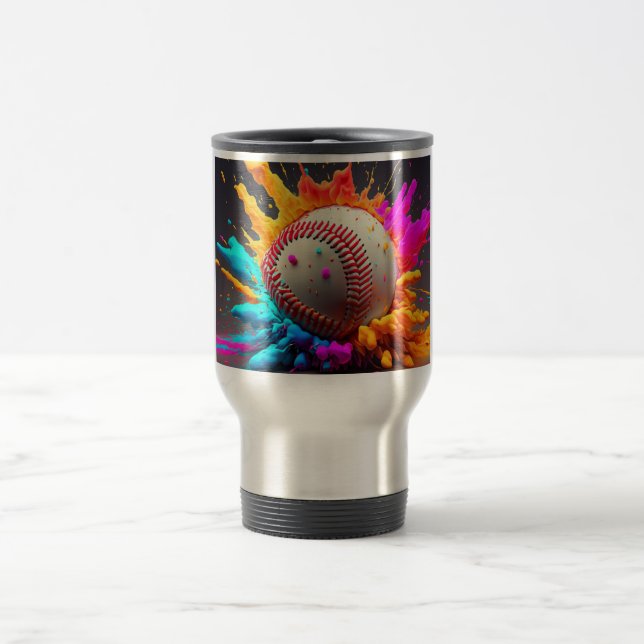 Baseball Thermal Tumbler Travel Mug (Center)