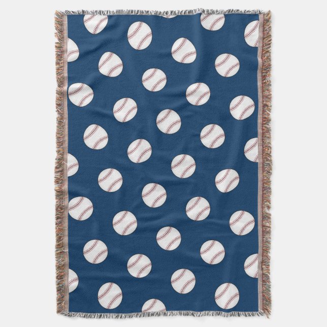 Baseball Throw Blanket (Front Vertical)