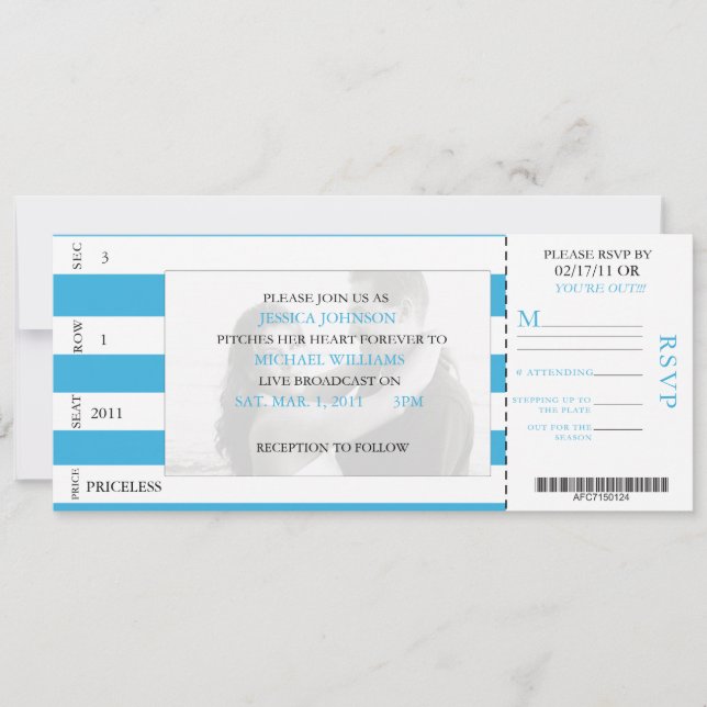 Baseball Ticket Invitation (Front)