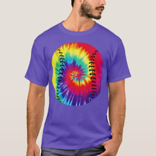 Baseball Tie Dye Rainbow Kids Boys nage Men Girls  T-Shirt