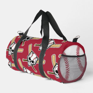 Baseball Til Death Pattern Red Screwball Graphics Duffle Bag