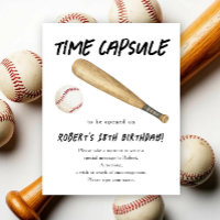 Baseball Time Capsule 1st birthday