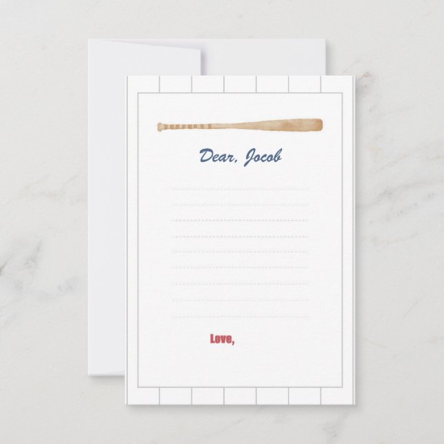 Baseball Time Capsule Card  (Front)