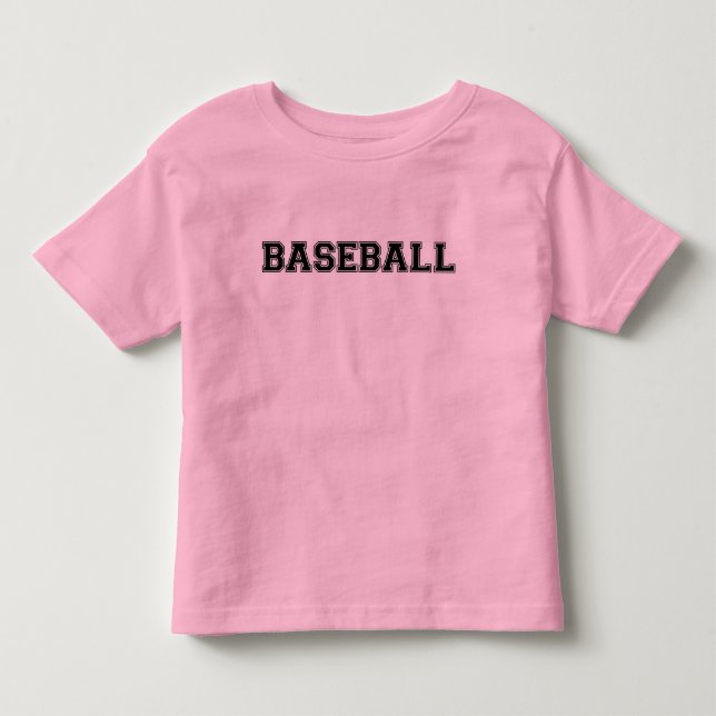 Baseball Toddler Ringer T-Shirt (Pink) (Front)