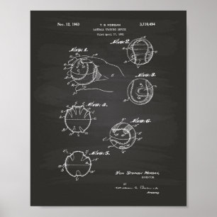 Baseball training 1963 Patent Art - Chalkboard Poster