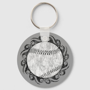 baseball. tribal. key ring