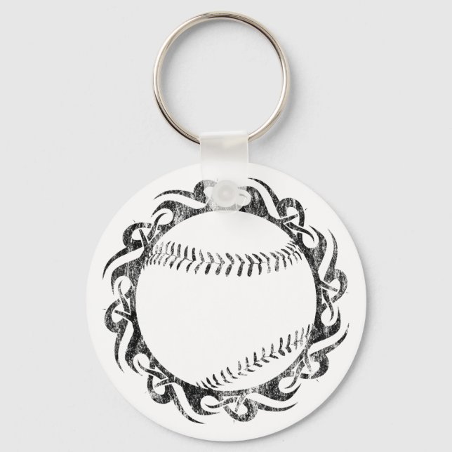 baseball. tribal. key ring (Front)