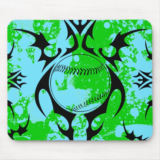 baseball. tribal. mouse mat (Front)