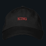 Baseball Trucker Hats Embroidered Caps Visor Hats<br><div class="desc">King Text Name Black Colour Embroidered Hats or Caps,  Font Name is Century.

Style type is Alternative Apparel Basic Adjustable Cap,  Colour type is Black.</div>