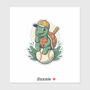 Baseball Turtle Vintage Engraving Graphic Design_1