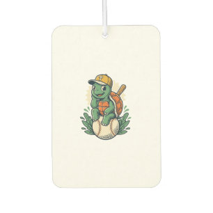 Baseball Turtle Vintage Engraving Graphic Design_1 Car Air Freshener
