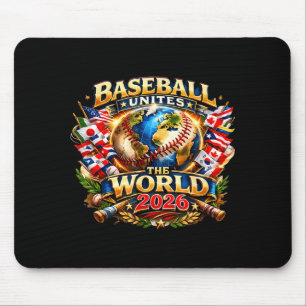 Baseball unites the world 2026 global fan graphic mouse mat