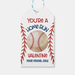 Baseball Valentine Card Favour Tag