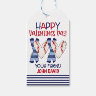 Baseball Valentine Favour Tag
