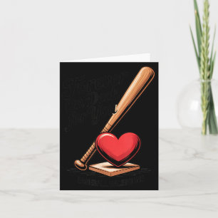 Baseball Valentine Forever On Deck For You Tee  Card