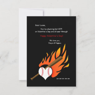 Baseball Valentine Invitation