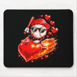 Baseball Valentines Day Drip Ice Cream Team Mouse Mat