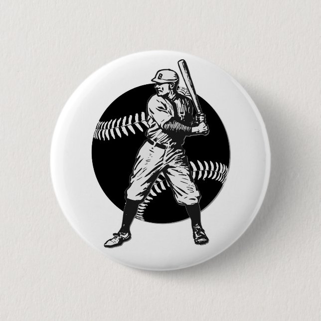 Baseball:Vintage 6 Cm Round Badge (Front)