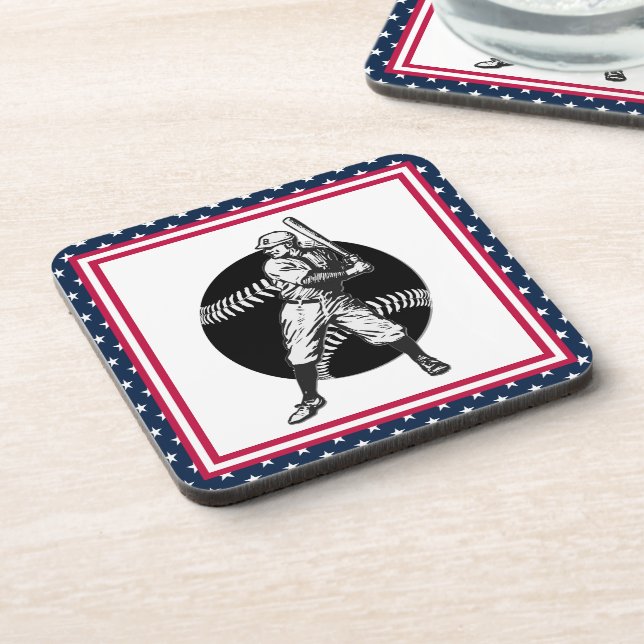 Baseball:Vintage Beverage Coaster (Left Side)