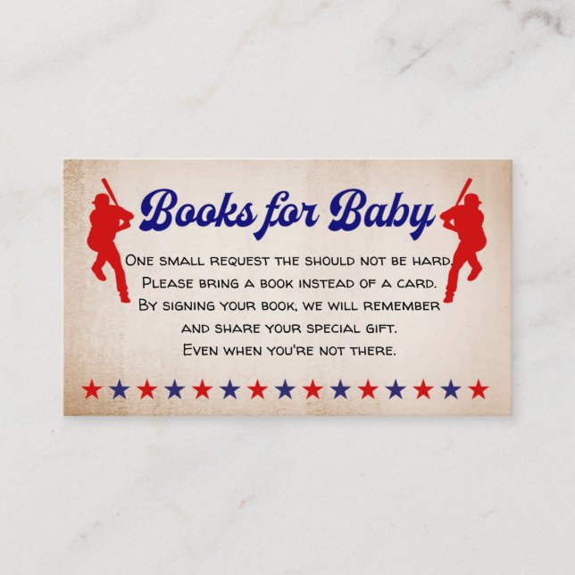 Baseball, Vintage, Books for baby Enclosure card (Front)