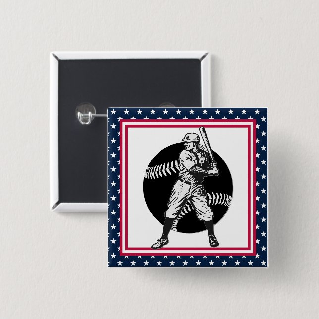 Baseball:Vintage Button (Front & Back)