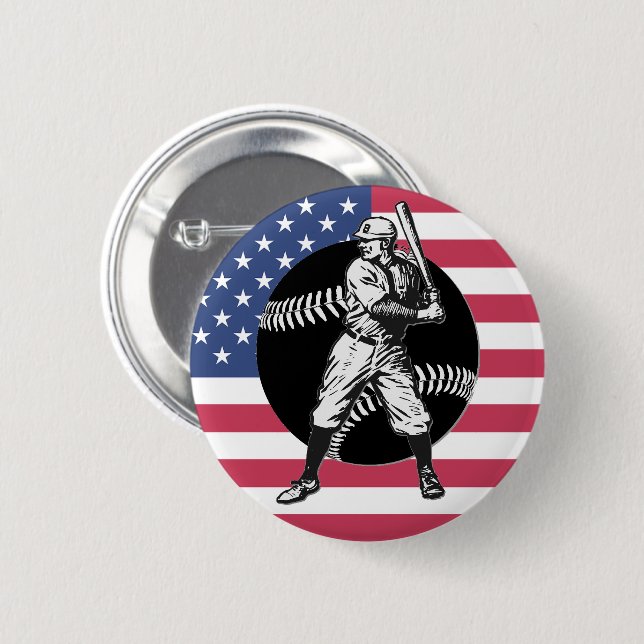 Baseball:Vintage Button (Front & Back)
