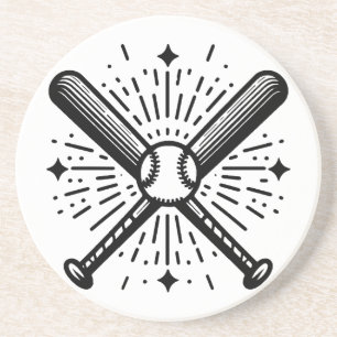 baseball vintage coaster