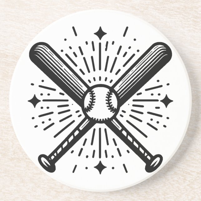 baseball vintage coaster (Front)
