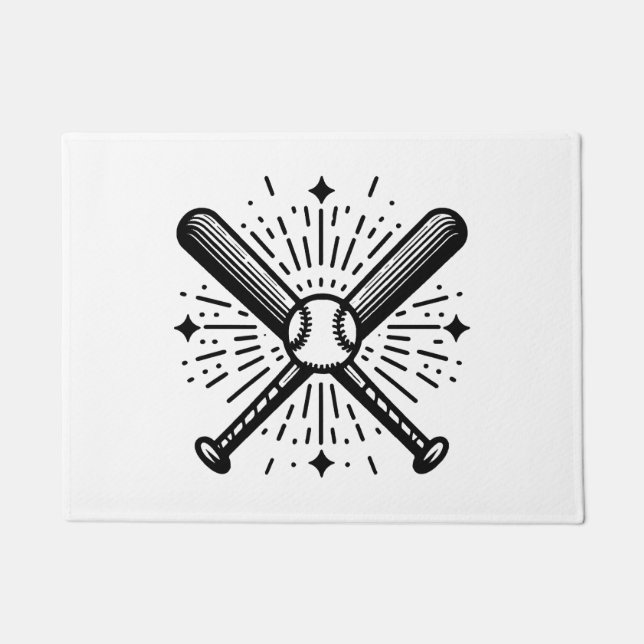 baseball vintage doormat (Front)
