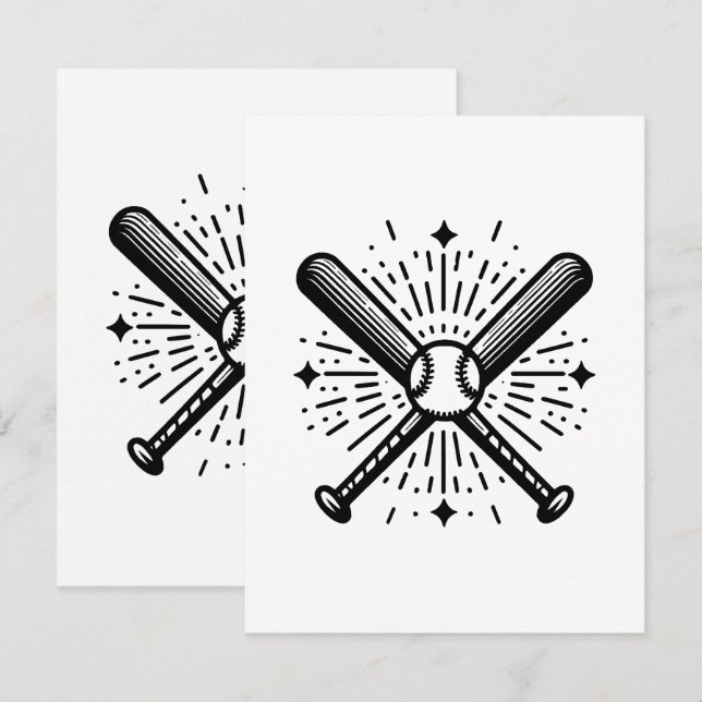 baseball vintage enclosure card (Front/Back)