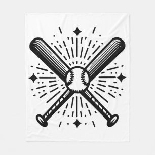 baseball vintage fleece blanket