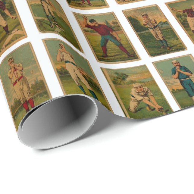 Baseball Vintage Gift Wrapping Paper (Roll Corner)
