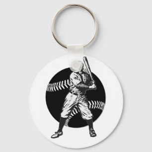 Baseball:Vintage Key Ring