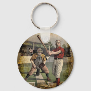 Baseball:Vintage Key Ring
