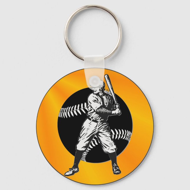 Baseball:Vintage Keychain (Front)