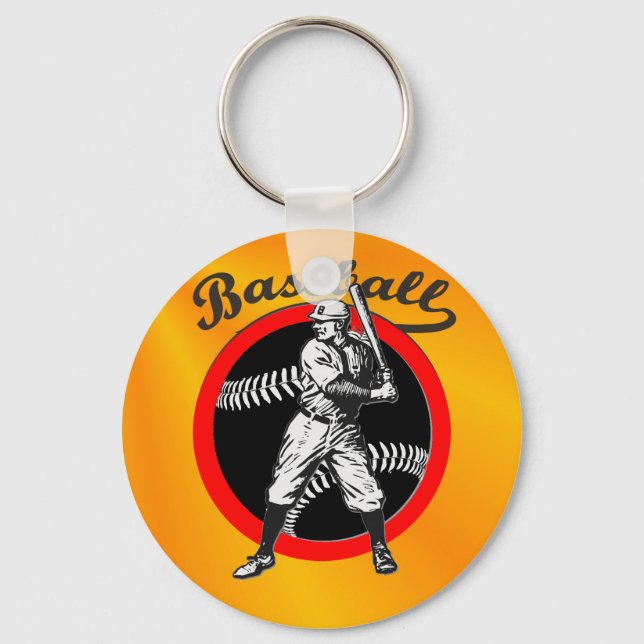 Baseball:Vintage Keychain (Front)