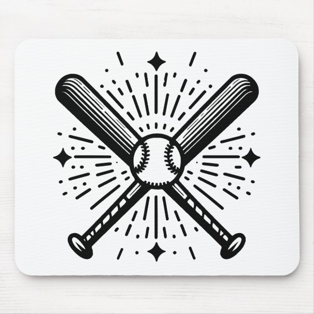 baseball vintage mouse mat (Front)