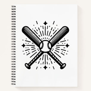 baseball vintage notebook