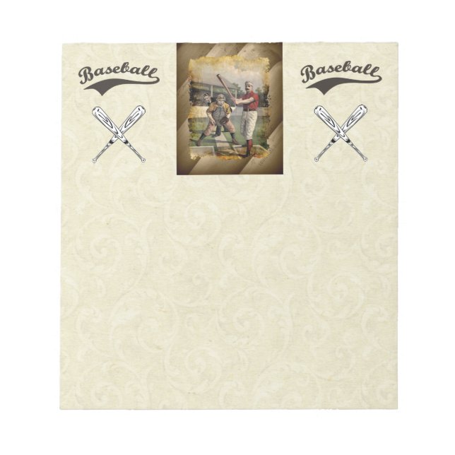 Baseball:Vintage Notepad (Front)