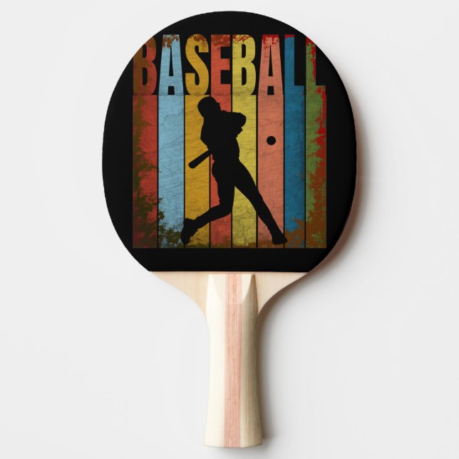 BASEBALL VINTAGE PING PONG PADDLE (Front)