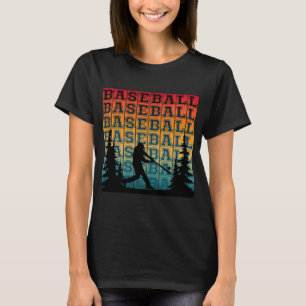 Baseball Vintage Player Typography T-Shirt
