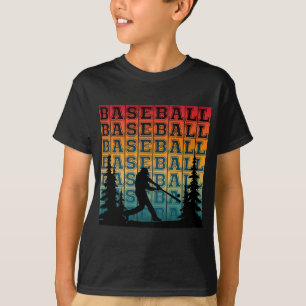 Baseball Vintage Player Typography T-Shirt