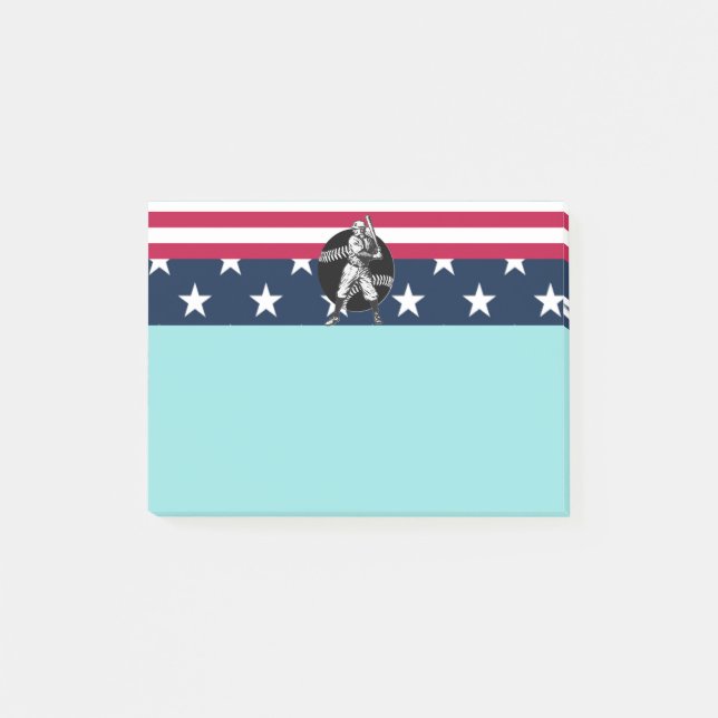 Baseball:Vintage Post-it Notes (Front)
