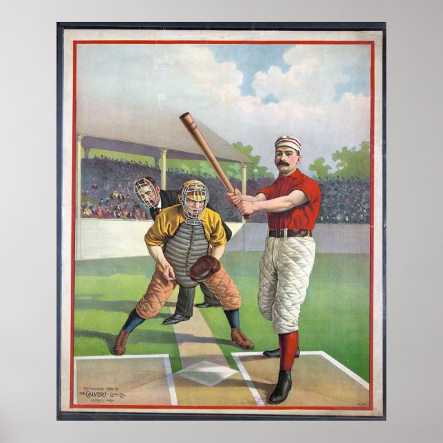 Baseball Vintage Sport  Print (Front)