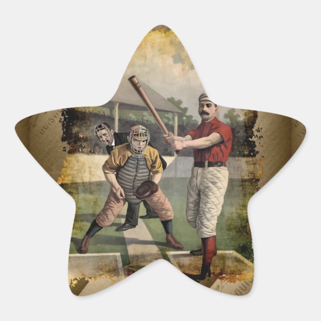 Baseball:Vintage Star Sticker (Front)