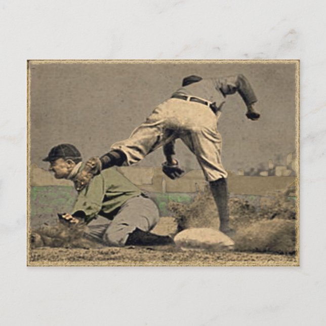 Baseball Vintage Style Postcard (Front)